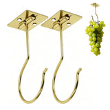Self Adhesive Banana Hook Under Cabinet Foldable Banana Hanger for Kitchen Gold