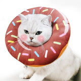 Cat Cone Soft Collar – Adjustable Kitten Recovery Donut Collar Dark Brown