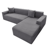 Elastic T-Shaped Jacquard Sofa Slipcover Full Cover for 1-4 Seater Gray