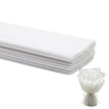 10 PCS Crepe Paper Sheets 50x100cm for Gift Wrapping and Flower Crafts White