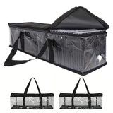 2PCS Portable DVD Storage Bag Disc CD Carry Case Clear Cover for 35-40 Discs