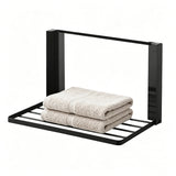 Shelves for Washing Machine and Dryer Mounted Storage Rack for Small Homes Bathroom Black