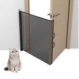 Retractable Dog Gate for Outdoor Stairs Hallways & Doorways – No Drill Black