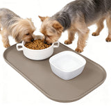 Extra Thick Silicone Mat Washable Non-Slip Placemat Food Mat Beige