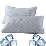 2 PCS 48x74cm Textured Cooling Polyester Pillowcases Grey