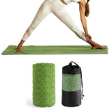 Non Slip Yoga Mat Towel Microfiber Mat Sized Yoga Towel for Hot Yoga Green