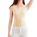 Underwear Round Neck Slim Fit Fall Winter Warm Baselayer Top for Women for Daily Wear & Layering Apricot