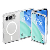 Easy Attached PC TPU Phone Case Compatible With iPhone Duo with Wireless Charging Clear