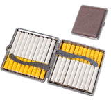 Cigarette Case Tobacco Pocket Pouch Holder Box Cigar Holds 20 Cigarettes Brown