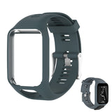 Replacement Silicone Sport Watch Strap for TomTom Smart Watches Adjustable - Grey