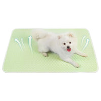 Pet Cooling Mat Dog Cat Breathable Summer Cooling Pad  Light Green
