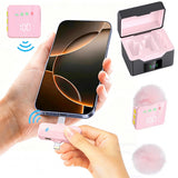 Mini Wireless Lavalier Microphone for iPhone Android with Noise Reduction Pink