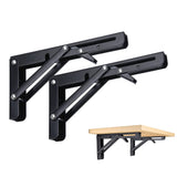 2Pcs 90 Degree Folding Shelf Brackets Shelf Black