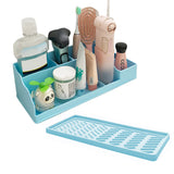 Bathroom Silicone Toothbrush Holder Stand Blue