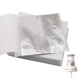 100Pcs Gilding Gold Silver Leaf Sheet Book Foil Paper Decorating Art Craft Silver