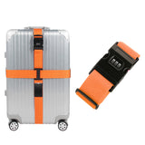 200cm Packing Strap Cross for Suitcase with Combination Security Lock Orange