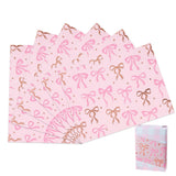 6 Sheet Gift Wrap Paper 70x50cm Coquette Bow Pattern Set Style 1