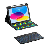 Bluetooth Keyboard Case Compatible With iPad 11th 10th Gen A16 Backlit Cover Black