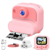 DIY Instant Print Camera with 48MP Photos and Built-in Mini Printer Pink