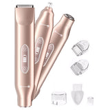 3-in-1 Electric Shaver & Nose Hair Trimmer for Face & Body Gold