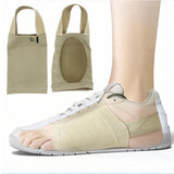 Arch Support Brace Sleeve Foot Wrap for Flat Feet Khaki
