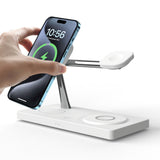7-in-1 Wireless Charger Dock Station – With Night Light and USB Output White