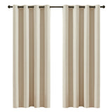 2PCS Blackout Curtains with Black Liner for Bedroom Living Room Beige