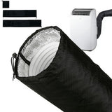 Insulated Protective Cover for Portable AC Exhaust Hose Water Resistant Black