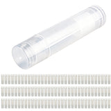 100 PCS Empty lipstick Plastic Lip Balm Container Tubes Caps 5g DIY Balm Transparent