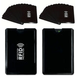 30 PCS Slim RFID Card Sleeves – Credit & ID Protector Wallet Shields Black