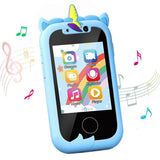Unicorn Smartphone Learning Toy with Camera for Kids Ages 4 and Up Blue