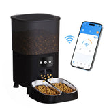 4.5L Automatic Double Cups Cat Feeders for Two Cats Black