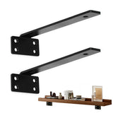 2Pcs Floating Shelf Brackets 0.4 cm Thick for Shelves Support DIY Medium