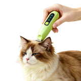 Electric Pet Paw Trimmer with 18mm Ceramic Blade and LED Light Green
