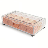 Under Bed Storage Containers with Wheels Drawers for Shoes Clothes and Blankets