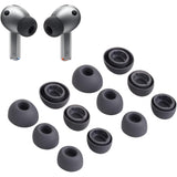 12Pcs Silicone EarBuds Ear Tips Compatible With Samsung Galaxy Buds3 Pro Gray