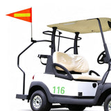 Bicycle Security Flag with Pole Reflective Strip Adjustable Stainless Steel Bicycle Handlebar Flag for Cycling Medium