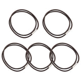 5Pcs Woven Necklace Rope Leather Cord Adjustable Rope for DIY Jewelry Coffee