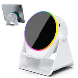 4 in 1 Wireless Induction Speaker Bluetooth Speaker with 360 Adjustable Phone Holder - White