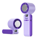 Rechargeable Handheld Portable Fan with Ice Cooler 100-Speed Control Purple