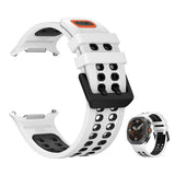 Silicone Watch Band Compatible With Samsung Galaxy Watch Ultra2 Ultra 2025 47mm White