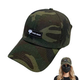 2 in 1 Eye Shade Baseball Cap Adjustable Cotton Blend Camouflage