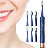 Electric Toothbrush for Adults – Sonic Toothbrush with 6 Brush Heads and Smart Timer Blue