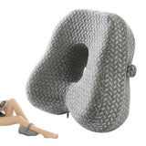 Ergonomic Leg Pillow Memory Foam Knee Pillow for Side Sleepers Grey