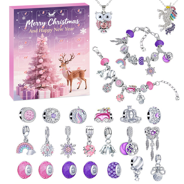 DIY Charm Bracelet Blind Box Jewelry Making Kit Holiday Birthday Gift for Girls and Teens Style 2