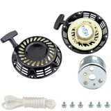 Recoil Pull Starter Compatible With Honda GX120 GX160 168F 5.5HP 6.5HP Engines Black