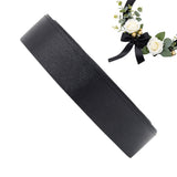 Double Sided Satin Ribbon 22m Polyester for Christmas Gift Wrap Black