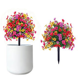 2PCS Artificial Topiary Ball Flowers Plant UV Resistant For Outdoors Planters Spring Decoration
