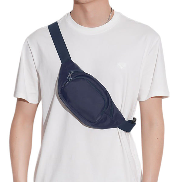Casual Chest Bag Multi-Pocket Waist Bag for Sports Traveling Workout Dark Blue