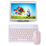 Ultra-Slim Portable Wireless Bluetooth Keyboard & Mouse Combo for Tablets and Laptops Pink